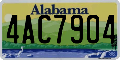 AL license plate 4AC7904