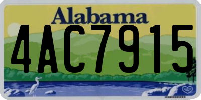 AL license plate 4AC7915