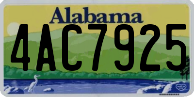 AL license plate 4AC7925