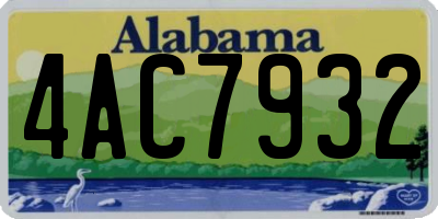 AL license plate 4AC7932