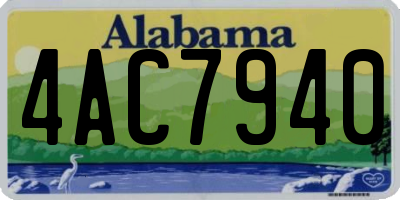AL license plate 4AC7940