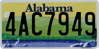 AL license plate 4AC7949
