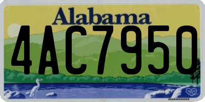 AL license plate 4AC7950