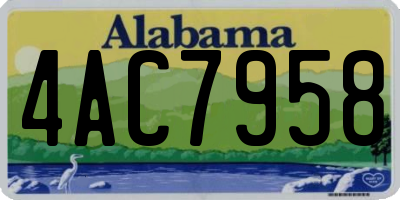 AL license plate 4AC7958