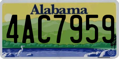 AL license plate 4AC7959