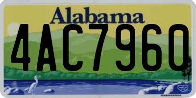 AL license plate 4AC7960