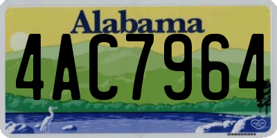 AL license plate 4AC7964
