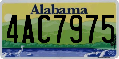 AL license plate 4AC7975
