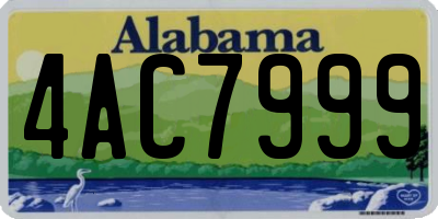 AL license plate 4AC7999