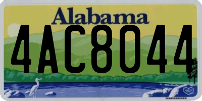 AL license plate 4AC8044