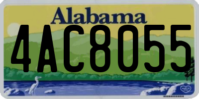 AL license plate 4AC8055
