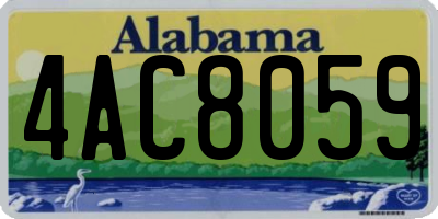 AL license plate 4AC8059