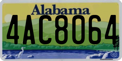 AL license plate 4AC8064