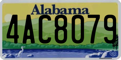 AL license plate 4AC8079