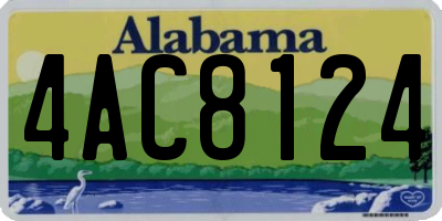 AL license plate 4AC8124