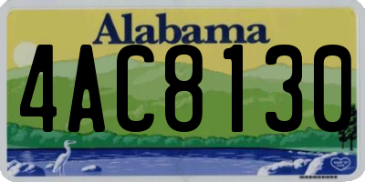 AL license plate 4AC8130