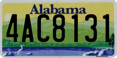 AL license plate 4AC8131