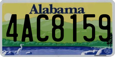 AL license plate 4AC8159