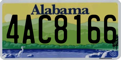AL license plate 4AC8166