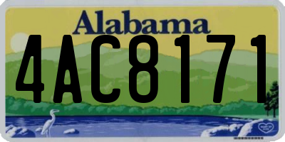 AL license plate 4AC8171