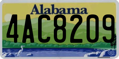 AL license plate 4AC8209