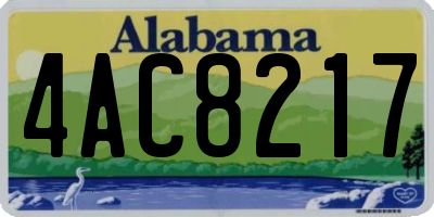 AL license plate 4AC8217