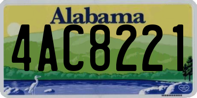 AL license plate 4AC8221