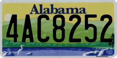 AL license plate 4AC8252