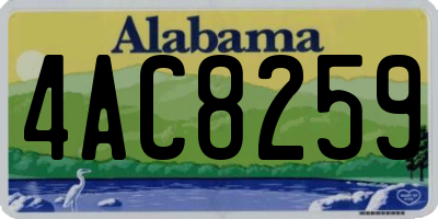AL license plate 4AC8259