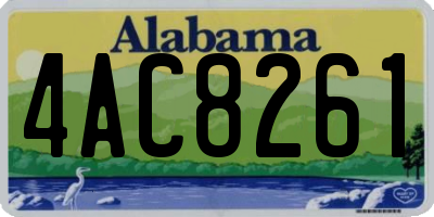 AL license plate 4AC8261