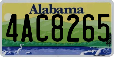 AL license plate 4AC8265