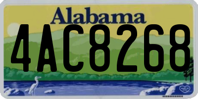 AL license plate 4AC8268