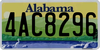 AL license plate 4AC8296