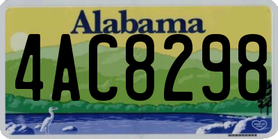 AL license plate 4AC8298