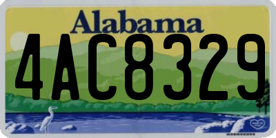 AL license plate 4AC8329