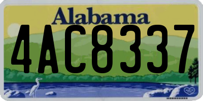 AL license plate 4AC8337