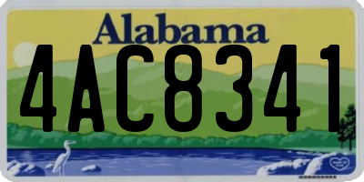 AL license plate 4AC8341