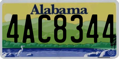AL license plate 4AC8344