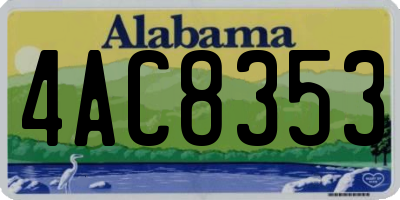 AL license plate 4AC8353