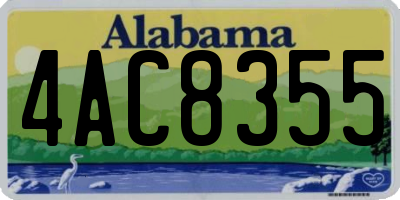 AL license plate 4AC8355