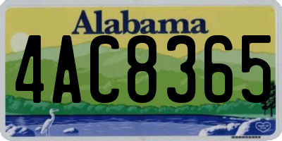 AL license plate 4AC8365