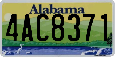 AL license plate 4AC8371