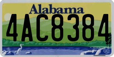 AL license plate 4AC8384
