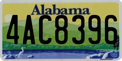 AL license plate 4AC8396
