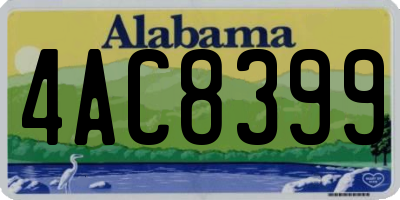 AL license plate 4AC8399