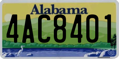 AL license plate 4AC8401