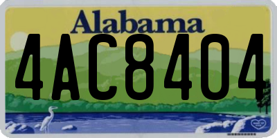 AL license plate 4AC8404