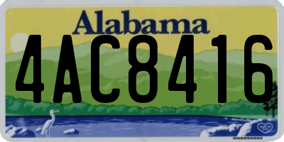 AL license plate 4AC8416
