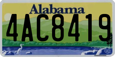 AL license plate 4AC8419