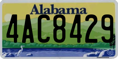 AL license plate 4AC8429